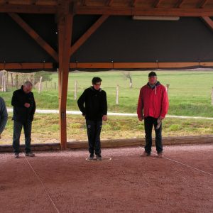Bernard, Gérard, Rémy et Axel au tir