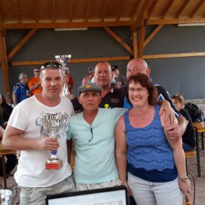 Les finalistes en principale
Jean-Luc et Gilbert; et les vainqueurs Rémy et Michel