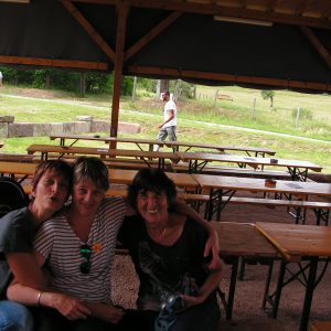 Véronique, Nadine et Christiane tout sourire