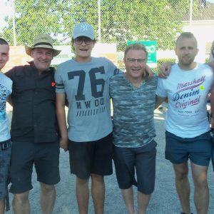 les finalistes : Laurent, Didier, Axel, André, Frédéric, Christian