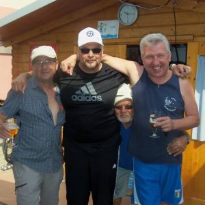 Yves, Gérald, Marc et Antoine qui a réussi à se faufiler in extremis