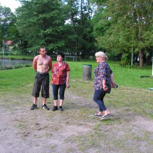 les boulistes du soir, Laurent , Martine et Chantal