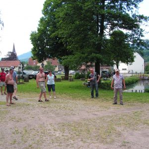 les amateurs de pétanque, normal pour un club de boules...