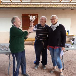 Jean-Michel et Marcel de Villé avec Pascale l'organisatrice